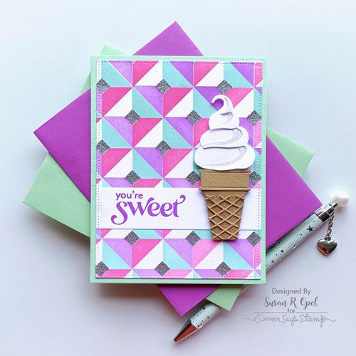 Simon Says Stamp! Simon Says Stamp Stencils Set DIMENSIONAL CUBES ssst221635