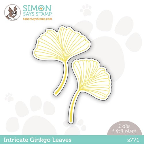 Simon Says Stamp! Simon Says Stamp INTRICATE GINKGO LEAVES Hot Foil Plates and Dies s771