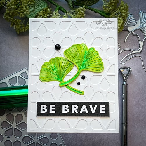 Simon Says Stamp! Simon Says Stamp INTRICATE GINKGO LEAVES Hot Foil Plates and Dies s771