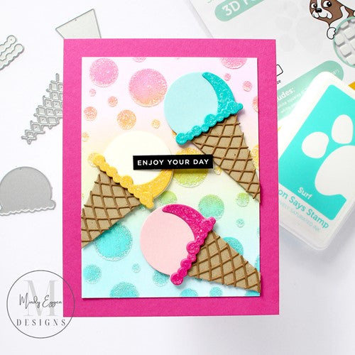 Icecream Scoop Silicone Stamp and Die Sets for Card Making 2023 Sentiment  Clear Stamps DIY Scrapbooking