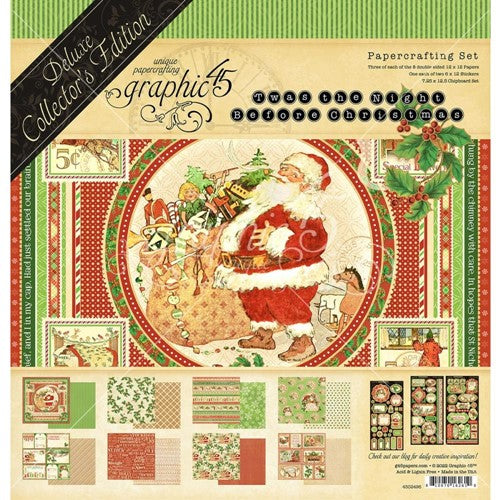 Simon Says Stamp! Graphic 45 TWAS THE NIGHT BEFORE CHRISTMAS 12 x 12 Paper Pad g4502496