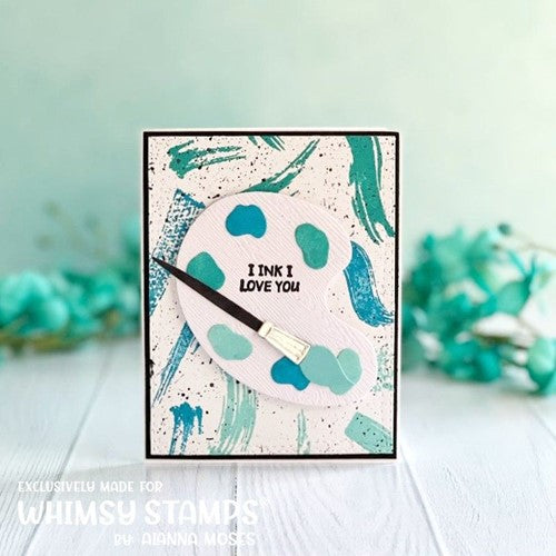 Simon Says Stamp! Whimsy Stamps PAINT BRUSH STROKES Clear Stamps CWSD421