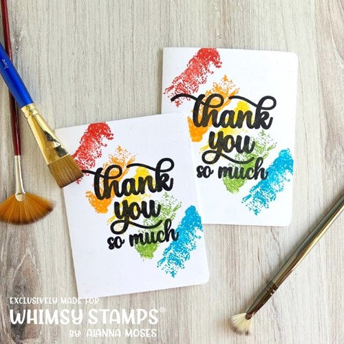 Simon Says Stamp! Whimsy Stamps PAINT BRUSH STROKES Clear Stamps CWSD421