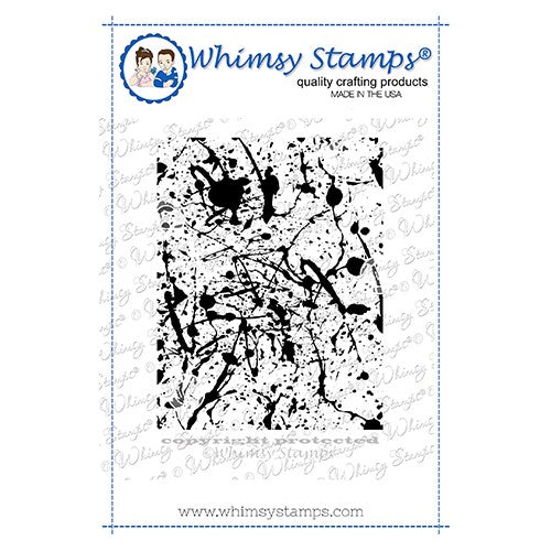 Simon Says Stamp! Whimsy Stamps PAINT SPLATTERS Background Cling Stamp DDB0078