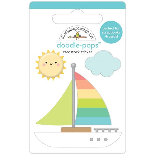 Simon Says Stamp! Doodlebug SAIL-EBRATE GOOD TIMES Doodle Pops 3D Stickers 7755
