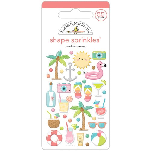 Simon Says Stamp! Doodlebug SEASIDE SUMMER Shape Sprinkles 7745