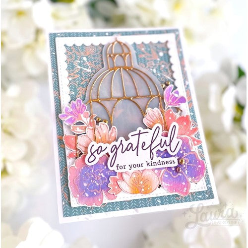 Simon Says Stamp! PinkFresh Studio INKY FLORAL BACKGROUND Stencil Set 161622 | color-code:ALT03