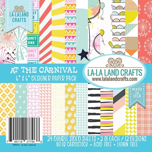 Simon Says Stamp! La-La Land Crafts AT THE CARNIVAL 6x6 inch Paper Pad DP026