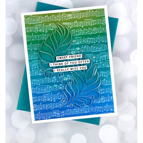 Simon Says Stamp! Gina K Designs FANCY FEATHERS Clear Stamps gkd141 | color-code:ALT1