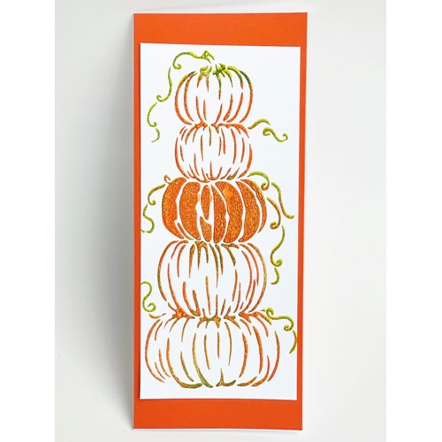 Simon Says Stamp! The Crafter's Workshop STACKED PUMPKINS Slimline Stencil tcw2343