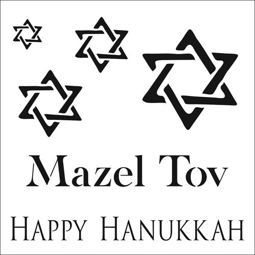 Simon Says Stamp! The Crafter's Workshop HANUKKAH SAYINGS 6x6 Stencil tcw998s