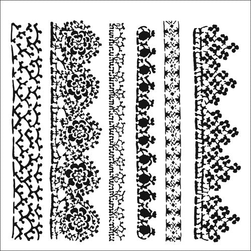 Simon Says Stamp! The Crafter's Workshop CROCHET LACE 6x6 Stencil tcw999s*