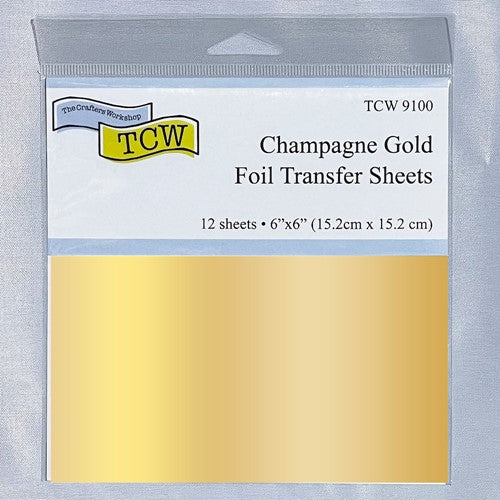 Simon Says Stamp! The Crafter's Workshop CHAMPAGNE GOLD 6x6 Foil Transfer Sheets tcw9100
