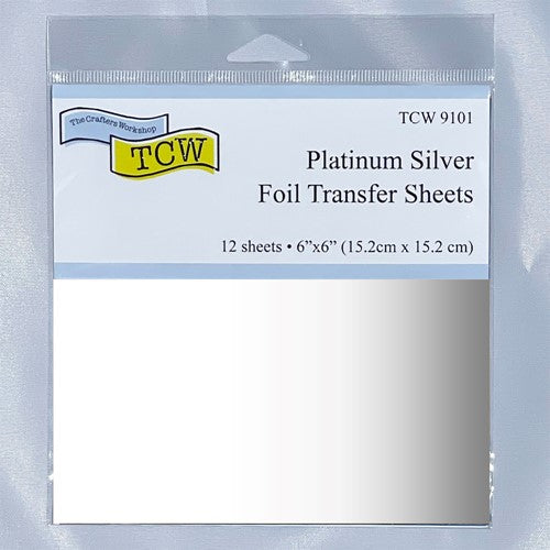 Simon Says Stamp! The Crafter's Workshop PLATINUM SILVER 6x6 Foil Transfer Sheets tcw9101