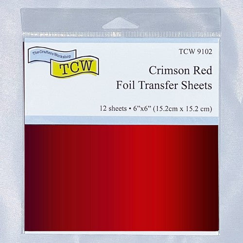 Simon Says Stamp! The Crafter's Workshop CRIMSON RED 6x6 Foil Transfer Sheets tcw9102