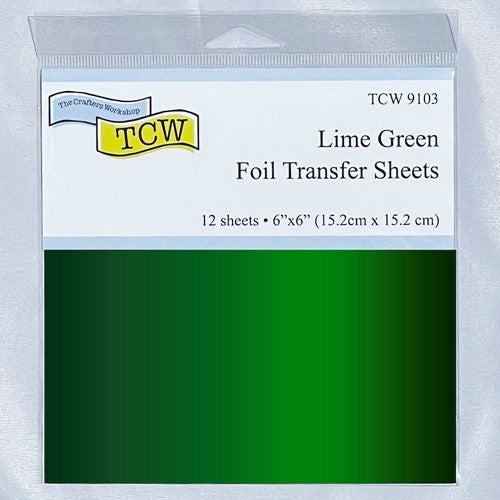 Simon Says Stamp! The Crafter's Workshop LIME GREEN 6x6 Foil Transfer Sheets tcw9103