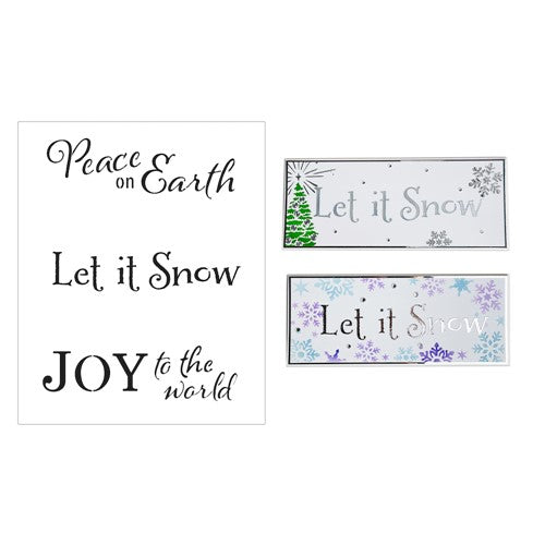 Simon Says Stamp! The Crafter's Workshop LAYERED HOLIDAY WORDS Slimline Stencil tcw6006