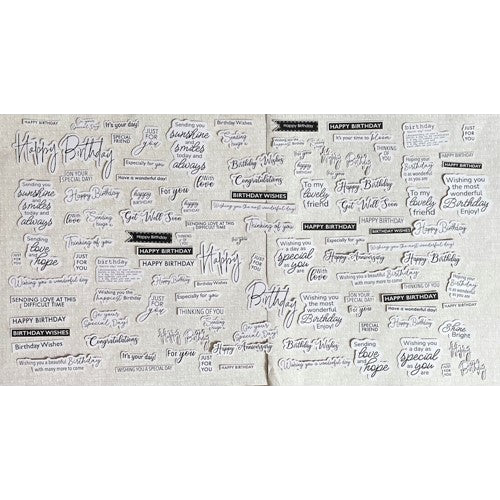 Simon Says Stamp! Julie Hickey Designs ASSORTED SENTIMENTS 2 Die Cut Foilables JHD-DCF-1007