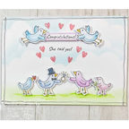 Simon Says Stamp! Julie Hickey Designs TWEET CELEBRATIONS Clear Stamps DS-CC-1016