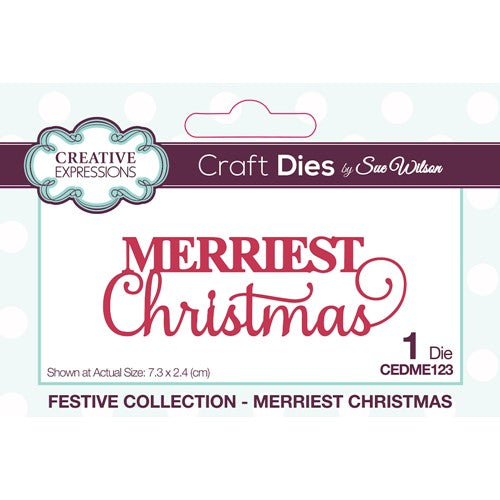Simon Says Stamp! Creative Expressions MERRIEST CHRISTMAS Sue Wilson Festive Mini Expressions Die cedme123