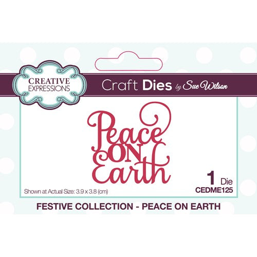 Simon Says Stamp! Creative Expressions PEACE ON EARTH Sue Wilson Festive Mini Expressions Die cedme125