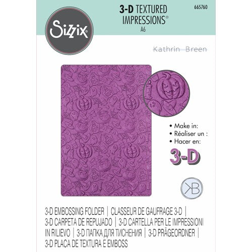 Simon Says Stamp! Sizzix 3D Textured Impressions HALLOWEEN ELEMENTS 3D Embossing Folder 665760
