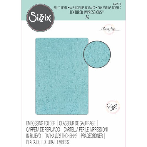 Simon Says Stamp! Sizzix Textured Impressions NORDIC PATTERN Multi Level 3D Embossing Folder 665971