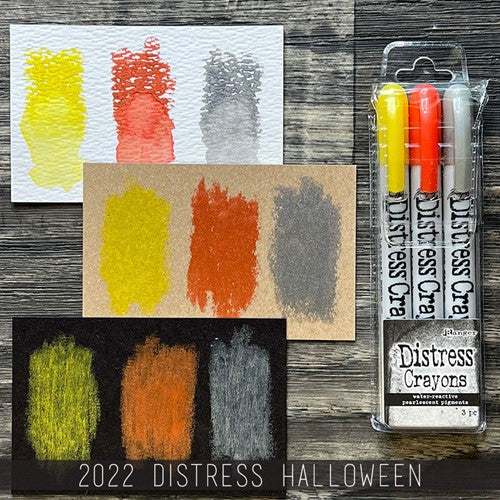 Simon Says Stamp! Ranger Tim Holtz Distress Pearl Mica Crayons HALLOWEEN SET 3 tshk81111