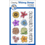 Simon Says Stamp! Whimsy Stamps FLOWER TILES STAY WILD Clear Stamps BS1048