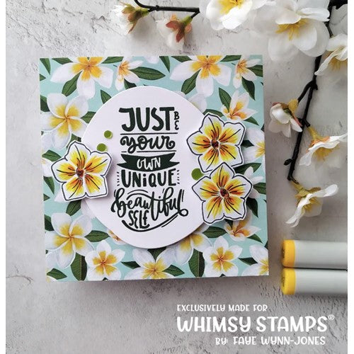 Simon Says Stamp! Whimsy Stamps FLOWER TILES STAY WILD Clear Stamps BS1048