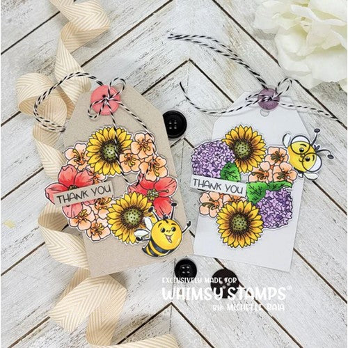 Simon Says Stamp! Whimsy Stamps FLOWER TILES STAY WILD Clear Stamps BS1048