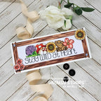 Simon Says Stamp! Whimsy Stamps FLOWER TILES STAY WILD Clear Stamps BS1048