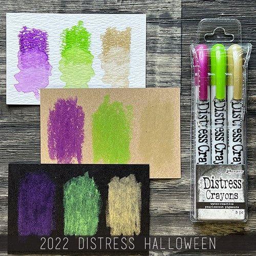 Simon Says Stamp! Ranger Tim Holtz Distress Pearl Mica Crayons HALLOWEEN SET 4 tshk81128