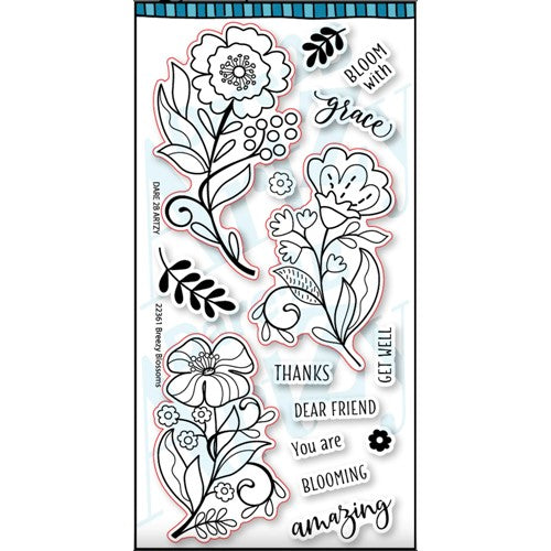 Simon Says Stamp! Dare 2B Artzy BREEZY BLOSSOMS Clear Stamp Set 22361