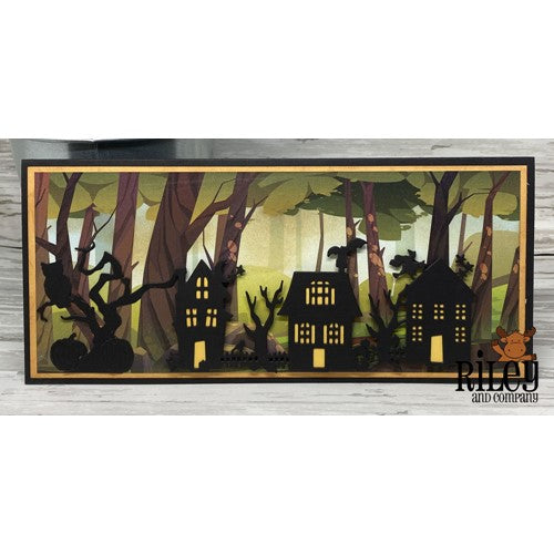 Simon Says Stamp! Riley And Company Cut Ups HAUNTED VILLAGE Die RD536