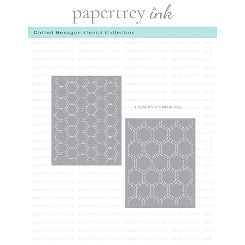 Simon Says Stamp! Papertrey Ink DOTTED HEXAGON Stencils STENCIL-0031