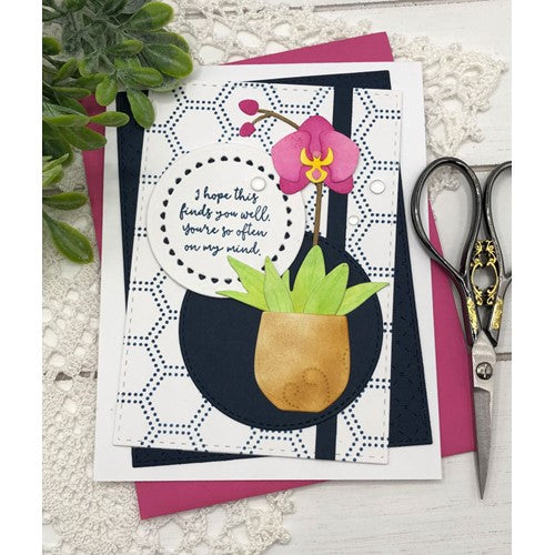 Simon Says Stamp! Papertrey ink INTO THE BLOOMS ORCHID Dies PTI-0462