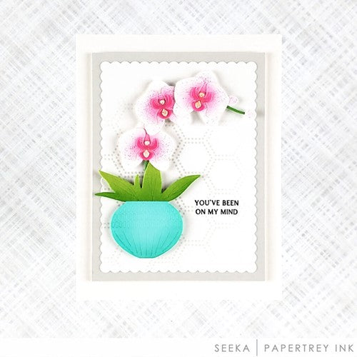 Simon Says Stamp! Papertrey ink INTO THE BLOOMS ORCHID Dies PTI-0462