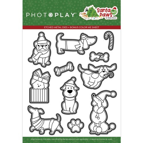 Simon Says Stamp! PhotoPlay SANTA PAWS DOG Die Set paw3477