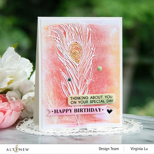 Simon Says Stamp! Altenew FLOATING FEATHER 3D Embossing Folder ALT7237