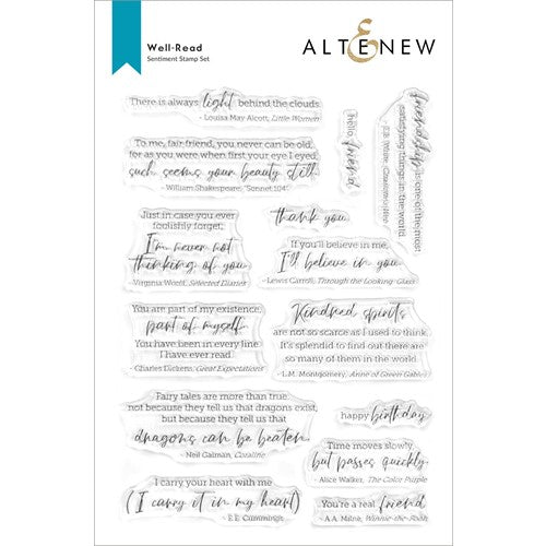 Simon Says Stamp! Altenew WELL READ Clear Stamps ALT7233