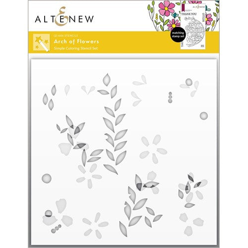 Simon Says Stamp! Altenew ARCH OF FLOWERS Simple Coloring Stencils ALT7222