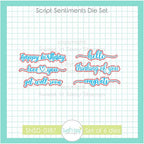 Simon Says Stamp! Sweet 'N Sassy SCRIPT SENTIMENTS Die Set snsd-0187