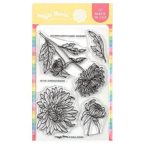 Simon Says Stamp! Waffle Flower CHRYSANTHEMUMS Clear Stamps 421143