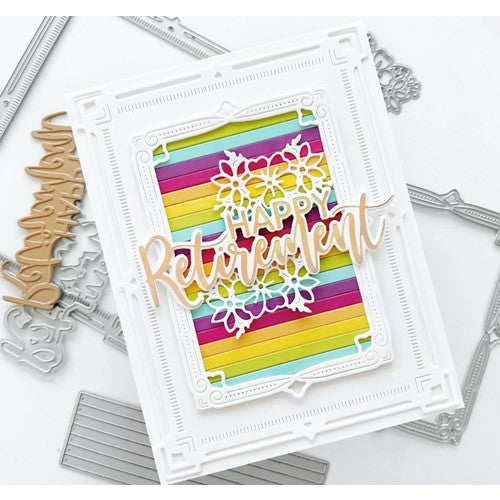 Simon Says Stamp! Waffle Flower HAPPY RETIREMENT DUO Hot Foiling Plate 421042