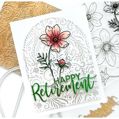Simon Says Stamp! Waffle Flower HAPPY RETIREMENT DUO Hot Foiling Plate 421042