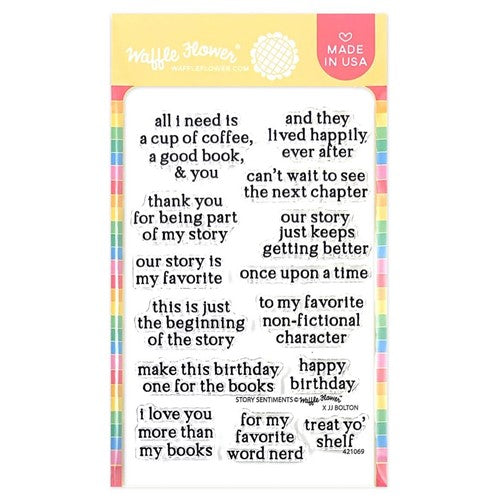 Simon Says Stamp! Waffle Flower STORY SENTIMENTS Clear Stamps 421069