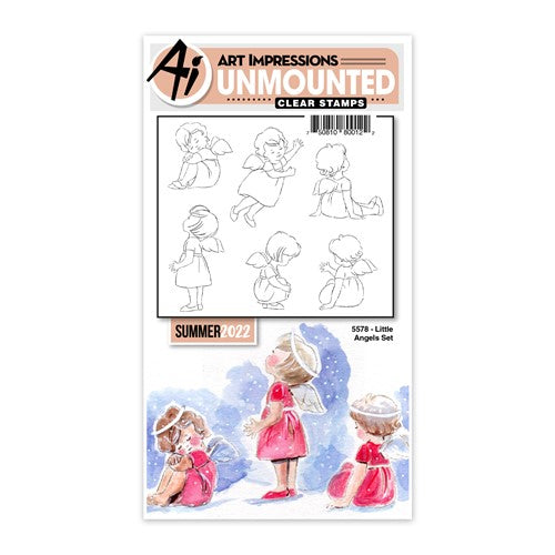 Simon Says Stamp! Art Impressions LITTLE ANGLES Clear Stamps 5578