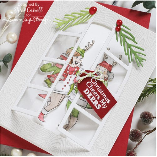 Simon Says Stamp! Art Impressions Girlfriends CHEERS MY DEERS Clear Stamp and Die Set 5565 | color-code:ALT1