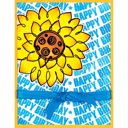 Simon Says Stamp! Stampendous FRANSFORMER SUNFLOWER Clear Flex Stamps ssc3011